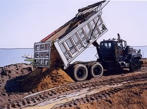large dump truck photo drawing art- Laurence Harbor